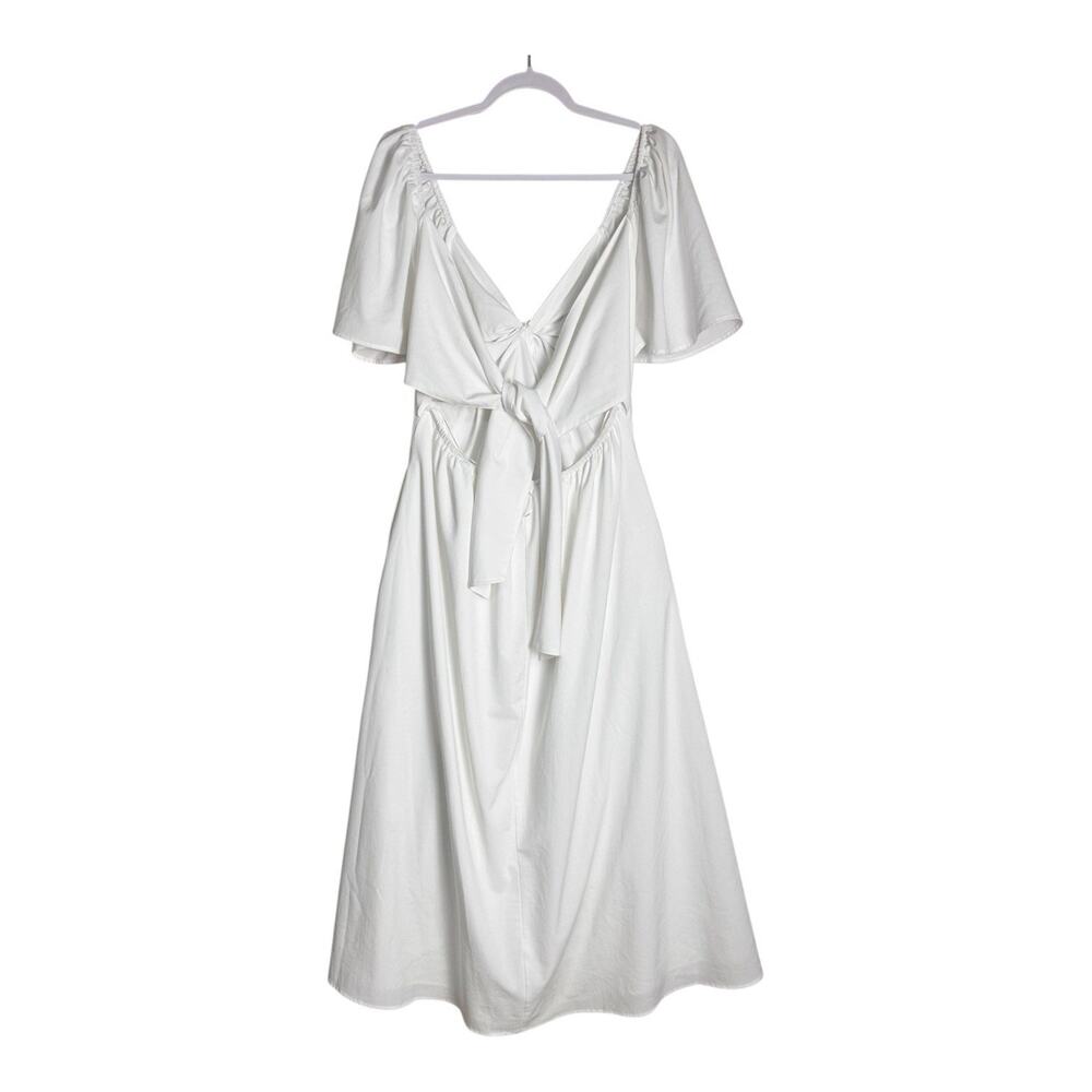 Baltic Born Off White Indie Back Tie Dress Quiet Luxury Bridal Garden Party XL - Picture 3 of 8
